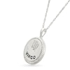 Thumbnail Image 2 of 0.04 CT. Diamond Solitaire Virgo Zodiac Sign Rope Frame Disc Pendant in Sterling Silver