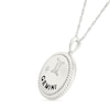 Thumbnail Image 1 of 0.04 CT. Diamond Solitaire Gemini Zodiac Sign Rope Frame Disc Pendant in Sterling Silver