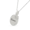 Thumbnail Image 2 of 0.085 CT. T.W. Diamond Frame &quot;Cancer&quot; Disc Pendant with Zodiac Sign Charm in Sterling Silver