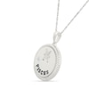 Thumbnail Image 2 of 0.04 CT. Diamond Solitaire Pisces Zodiac Sign Rope Frame Disc Pendant in Sterling Silver