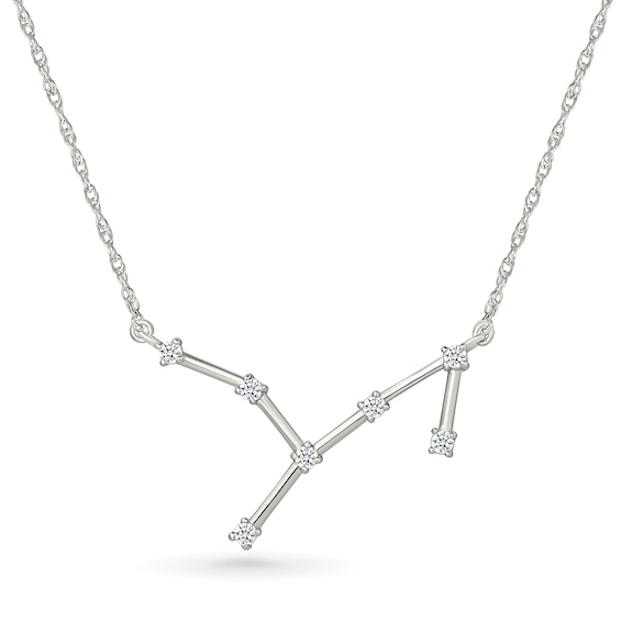 0.085 CT. T.W. Diamond Virgo Constellation Necklace in Sterling Silver