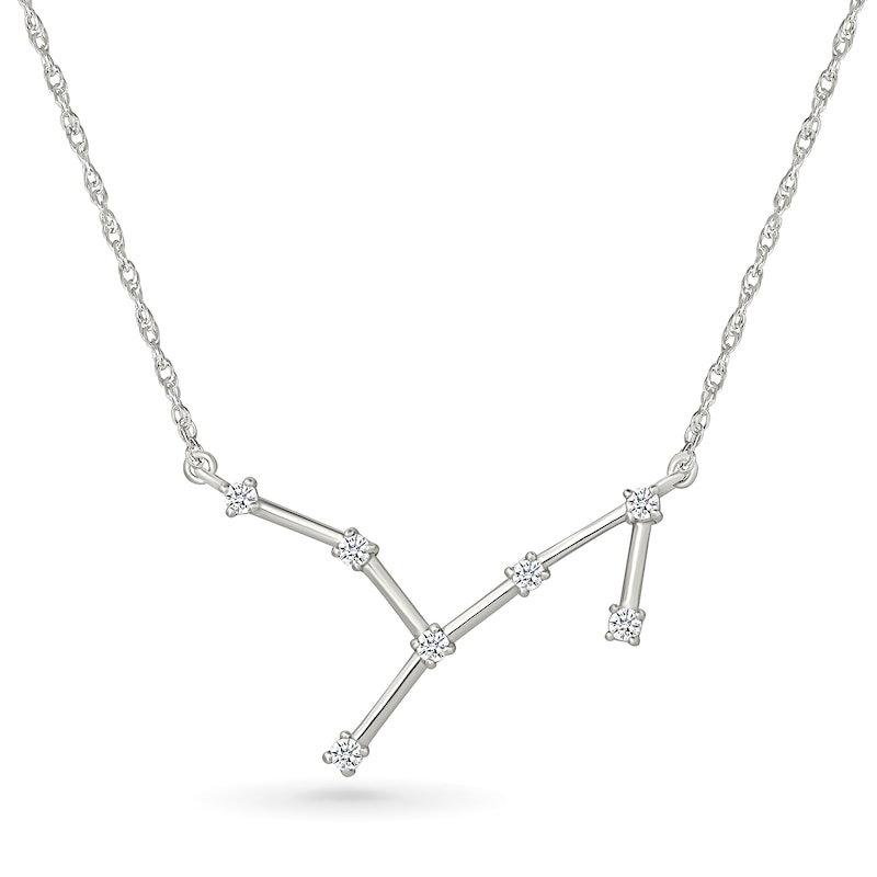 0.085 CT. T.W. Diamond Virgo Constellation Necklace in Sterling Silver|Peoples Jewellers