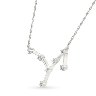 0.085 CT. T.W. Diamond Virgo Constellation Necklace in Sterling Silver