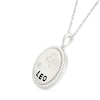 0.04 CT. Diamond Solitaire Leo Zodiac Sign Rope Frame Disc Pendant in Sterling Silver