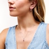 Marquise Lab-Created Ruby and White Lab-Created Sapphire Pendant and Drop Earrings Set in Sterling Silver