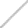 Thumbnail Image 1 of 1.00 CT. T.W. Diamond Oval Link Bracelet in Sterling Silver - 7.25”