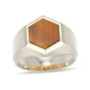 Thumbnail Image 1 of Hexagon Tiger's Eye Solitaire Signet Ring in 10K Gold