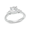 Thumbnail Image 0 of 1.80 CT. T.W. Pear-Shaped and Round Certified Lab-Created Diamond Three Stone Engagement Ring in 14K White Gold (F/SI2)