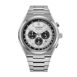 Men’s Citizen Eco-Drive® Forza Chrono Super Titanium™ Watch with White Dial (Model: CA4610-85A)