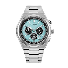 Men’s Citizen Eco-Drive® Zenshin Chrono Super Titanium™ Watch with Blue Dial (Model: CA4610-85M)