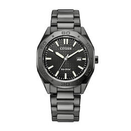Men's Citizen Eco-Drive® Weekender Grey IP Watch with Grey Dial (Model: BM7637-81H)