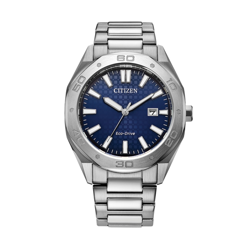 Men's Citizen Eco-Drive® Weekender Watch with Blue Dial (Model: BM7630-80L)