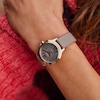 Thumbnail Image 2 of Ladies’ Citizen Eco-Drive® Ceci Rose-Tone IP Strap Watch with Grey Dial (Model: EM1166-01Z)