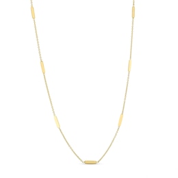 Reaura Bar Station Necklace in Repurposed 10K Gold