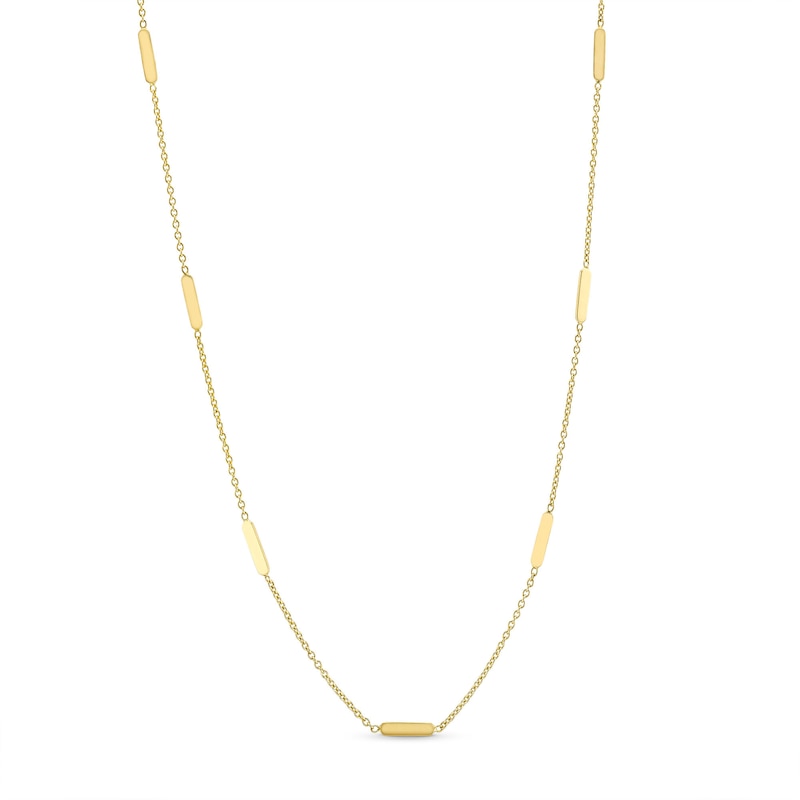 Reaura Bar Station Necklace in Repurposed 10K Gold