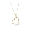 Reaura Tilted Tube Open Heart Pendant in Repurposed 14K Gold