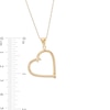 Thumbnail Image 3 of Reaura Tilted Tube Open Heart Pendant in Repurposed 14K Gold