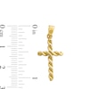 Thumbnail Image 2 of Twist Cross Necklace Charm in Solid 10K Gold