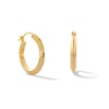 20.0mm Knife Edge Hoop Earrings in Hollow 10K Gold