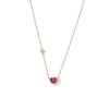 6.0mm Heart-Shaped Certified Ruby and Diamond Accent Necklace in 10K Gold