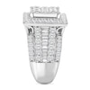 Thumbnail Image 1 of 3.95 CT. T.W. Princess-Cut Multi-Diamond Frame Multi-Row Engagement Ring in 10K White Gold