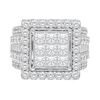 Thumbnail Image 3 of 3.95 CT. T.W. Princess-Cut Multi-Diamond Frame Multi-Row Engagement Ring in 10K White Gold