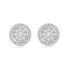 Thumbnail Image 1 of 0.95 CT. T.W. Multi-Diamond Frame Stud Earrings in 10K White Gold