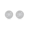 Thumbnail Image 1 of 0.45 CT. T.W. Multi-Diamond Frame Stud Earrings in 10K White Gold