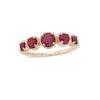 Thumbnail Image 1 of Certified Ruby Graduated Five Stone Ring in 10K Gold