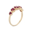 Thumbnail Image 2 of Certified Ruby Graduated Five Stone Ring in 10K Gold