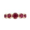 Thumbnail Image 4 of Certified Ruby Graduated Five Stone Ring in 10K Gold