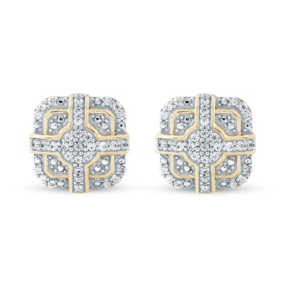 0.20 CT. T.W. Diamond Cushion-Shaped Stud Earrings in 10K Gold