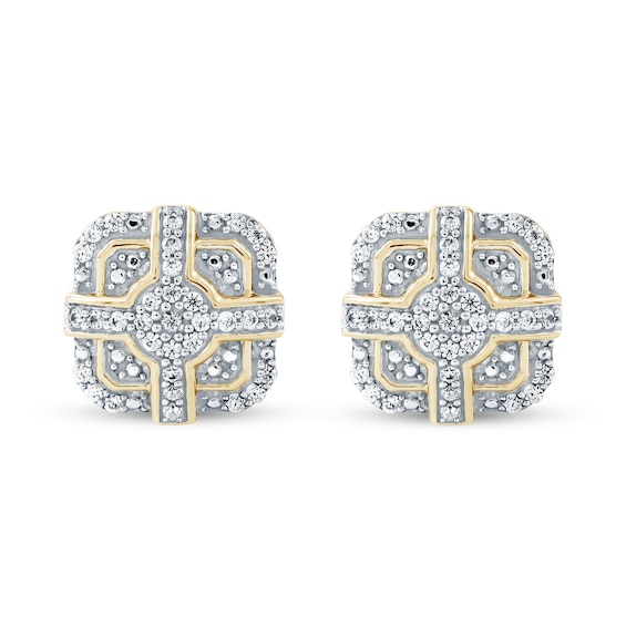 0.20 CT. T.W. Diamond Cushion-Shaped Stud Earrings in 10K Gold