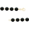 8.0mm Onyx Bead Strand Bracelet in 14K Gold - 7.5"