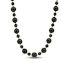 6.0-10.0mm Onyx Alternating Bead Strand Necklace in 14K Gold - 17"