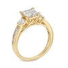 Thumbnail Image 3 of 2.00 CT. T.W. Quad Princess-Cut Diamond Channel Shank Bridal Set in 14K Gold