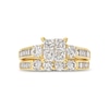 2.00 CT. T.W. Quad Princess-Cut Diamond Channel Shank Bridal Set in 14K Gold