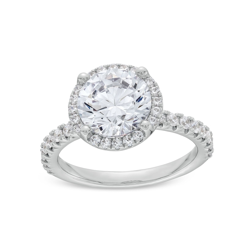 3.50 CT. T.W. Certified Lab-Created Diamond Frame Engagement Ring in 14K White Gold (F/VS2)