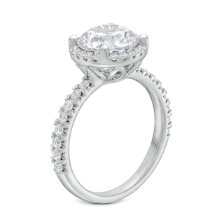 3.50 CT. T.W. Certified Lab-Created Diamond Frame Engagement Ring in 14K White Gold (F/VS2)