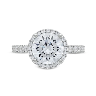 3.50 CT. T.W. Certified Lab-Created Diamond Frame Engagement Ring in 14K White Gold (F/VS2)