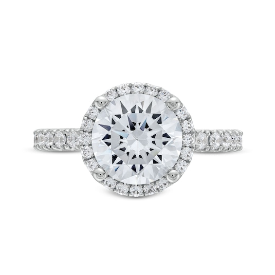 3.50 CT. T.W. Certified Lab-Created Diamond Frame Engagement Ring in 14K White Gold (F/VS2)