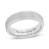 Thumbnail Image 0 of 6.0mm Stepped Edge Engravable Wedding Band in Tungsten