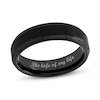 Thumbnail Image 0 of 6.0mm Stepped Edge Engravable Wedding Band in Tungsten with Black Ion Plate