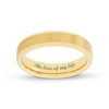 Thumbnail Image 0 of 5.0mm Bevelled Edge Engravable Wedding Band in Tungsten with Yellow Ion Plate