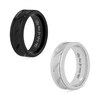 Thumbnail Image 3 of 8.0mm Diagonal Pattern Engravable Wedding Band in Tungsten with Black Ion Plate