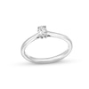 Thumbnail Image 0 of 0.20 CT. Oval Certified Lab-Created Diamond Solitaire Promise Ring in 10K White Gold (F/SI2)