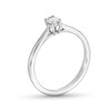 Thumbnail Image 2 of 0.20 CT. Oval Certified Lab-Created Diamond Solitaire Promise Ring in 10K White Gold (F/SI2)