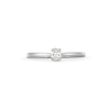 Thumbnail Image 3 of 0.20 CT. Oval Certified Lab-Created Diamond Solitaire Promise Ring in 10K White Gold (F/SI2)