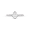 Thumbnail Image 3 of 0.50 CT. T.W. Pear-Shaped Certified Lab-Created Diamond Frame Promise Ring in 10K White Gold (F/SI2)