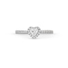 0.50 CT. T.W. Heart-Shaped Certified Lab-Created Diamond Frame Promise Ring in 10K White Gold (F/SI2)